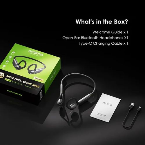 Oraimo OpenCirclet 2 IPX5 Open-Ear Headphones - Step Tracking & Heavy3ass™ Bass (Model OPIN-02) has a deeper and incredible sound output with superb bass and treble