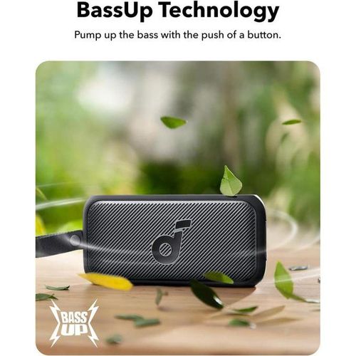 Anker Soundcore Motion 300 Wireless Hi-Res Portable Speaker -Has an incredible sound system with a superb bass and treble. can withstand power for a long period of time upto 13 hours of play