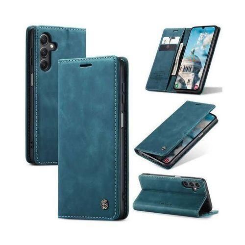 Caseme Leather Mobile Phone Case for Samsung Galaxy A55 5G, Retro Zip, Mobile Phone Case with Card Slots