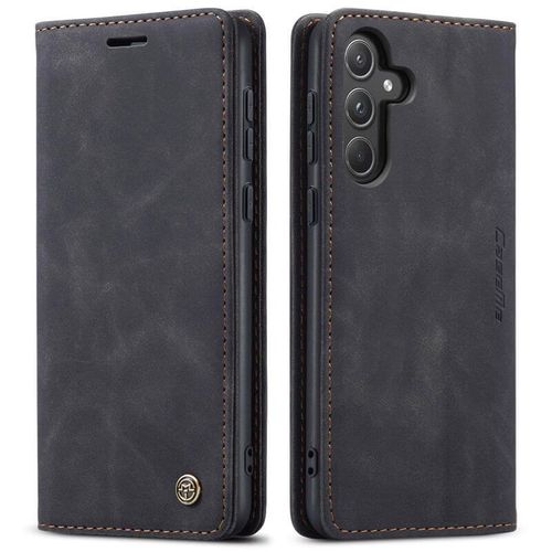Caseme Leather Mobile Phone Case for Samsung Galaxy A55 5G, Retro Zip, Mobile Phone Case with Card Slots