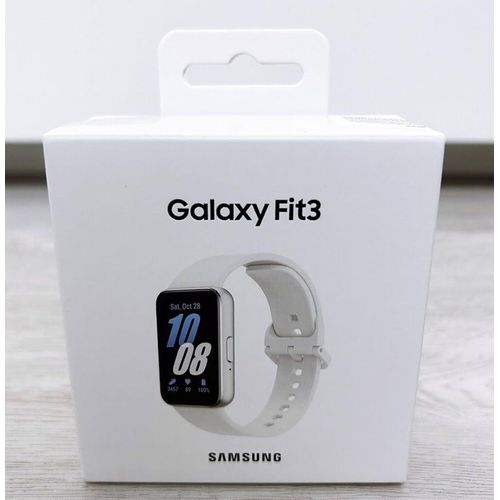 [Brand New] ORIGINAL Samsung Galaxy Fit3 1.6" Metallic Case 208 mAh Battery 100+ Sports Modes 100+ Watch Faces IP68 Waterproof Rating Lightweight Fitness Tracker Smart Band Smartwatch