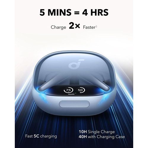 Anker Soundcore Liberty 4 Pro, Noise Cancelling Wireless Earbuds, 7-Sensor and Real-Time Adaptive Noise Cancelling, 2× Faster Charging, Studio-Level Hi-Fi Music, Clear Calls with 6 Mics and AI