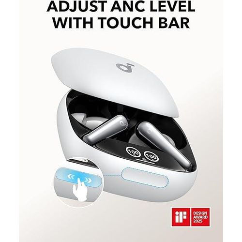 Anker Soundcore Liberty 4 Pro, Noise Cancelling Wireless Earbuds, 7-Sensor and Real-Time Adaptive Noise Cancelling, 2× Faster Charging, Studio-Level Hi-Fi Music, Clear Calls with 6 Mics and AI