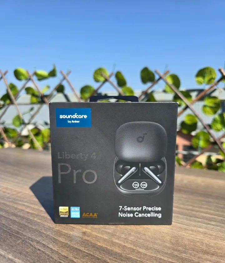 Anker Soundcore Liberty 4 Pro, Noise Cancelling Wireless Earbuds, 7-Sensor and Real-Time Adaptive Noise Cancelling, 2× Faster Charging, Studio-Level Hi-Fi Music, Clear Calls with 6 Mics and AI
