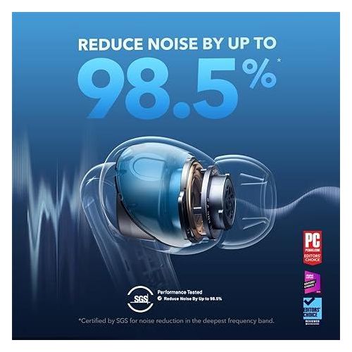 Anker soundcore Liberty 4 NC Wireless Earbuds, 98.5% Noise Reduction.Anker Soundcore Liberty 4 NC Noise Cancelling True Wireless Earbuds - Bluetooth 5.3 - Long Battery Life - IPX4, 1 Year WARRANTY