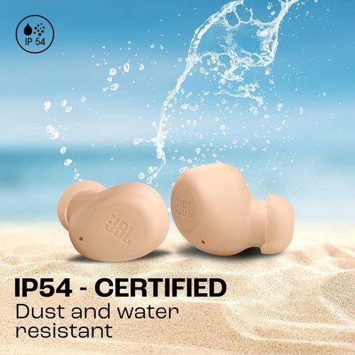 Jbl WAVE BUDS TRUE WIRELESS EARBUDS UP TO 8 HOURS OF PLAYBACK TIME,PASSIVE NOISE-ISOLATING DESIGN,WATER AND DUST RRESISTANT