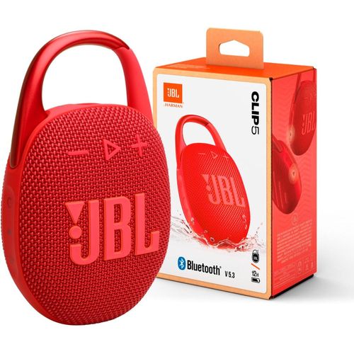 ORIGINAL JBL Clip 5 - Ultra-Portable, Waterproof & Dustproof Bluetooth Speaker, Big Pro Sound With Punchy Bass, Integrated Carabiner, Up To 12 Hours Of Play, Made In Part With Recycled Materials.
