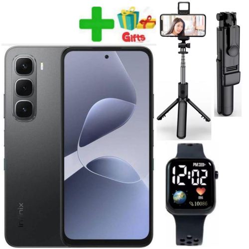 Infinix Hot 60i 128GB+12(6+6)GB 6.7" 120Hz Screen 4G Phone Dual SIM 5160mAh Battery 45W Charging 50MP Camera Fingerprint Lock Android 15 G81 Smart AI smart Phones