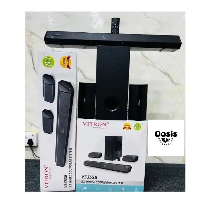 New In‼️🤩 Experience Sound Like Never Before! Introducing the Vitron V535SB Soundbar — a powerful 5.1 Channel home theater system built to turn your living room into a cinema! 🎬🔥 🎶 11,500W PMPO