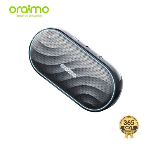 LIMITED OFFER!! Oraimo SpaceBox Bluetooth Speaker -8W, FM/USB/TF/AUX Support, Powerful Booming Bass, Personalized Light Show, PlaytimeBoost Mode, Custom EQ Settings