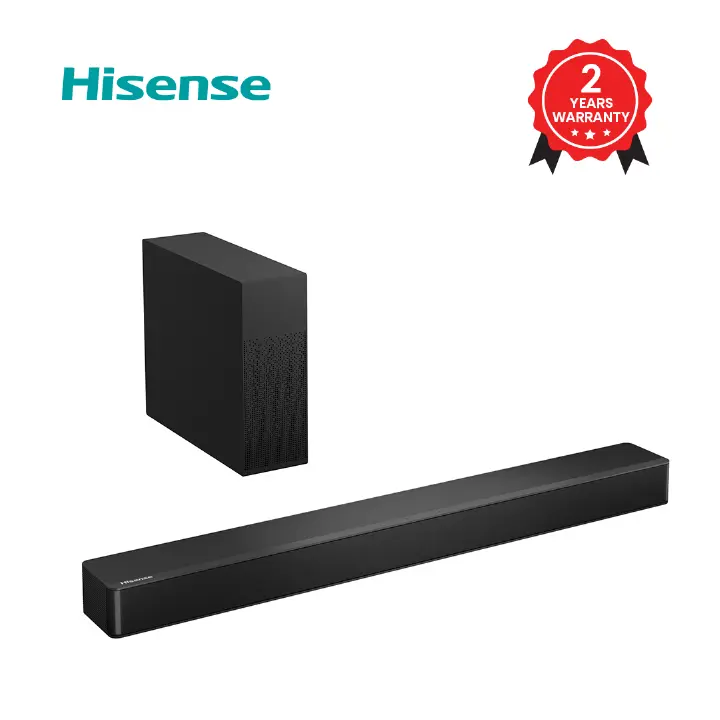 HISENSE 2.1CH 240W Soundbar HS2100 HDMI ARC USB AUX Optical Connection Points Bluetooth Dolby Digital Audio Home Cinema