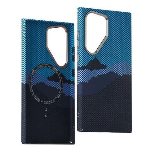 Luxo Carbon Fibre Tribal Magnetic Case With MagSafe For Samsung Galaxy S22 Ultra – Stylish, Durable, And Ultra-Protective Design
