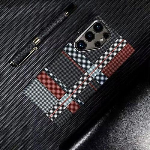 Luxo Carbon Fibre Tribal Magnetic Case With MagSafe For Samsung Galaxy S22 Ultra – Stylish, Durable, And Ultra-Protective Design