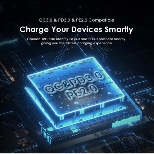 Oraimo Can-non 18D 18W Wall Charger Kit +type C Cable with dual output and a type c port. Rapid charge ,smart temperature management