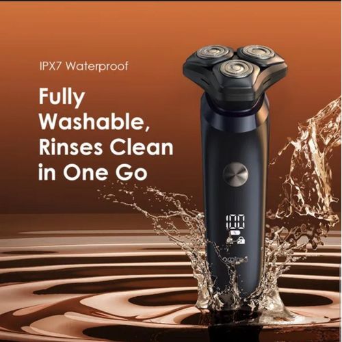 Oraimo EasyShave ORS-280 Multi-Functional Electric Shaver – Dual Floating Blade, Waterproof IPX7, LED Display, Rechargeable, Travel Lock – Black