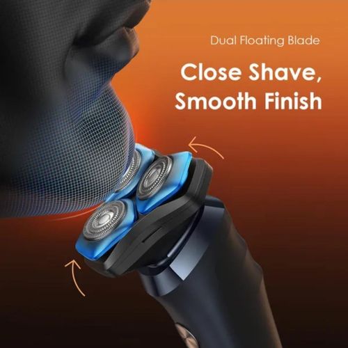 Oraimo EasyShave ORS-280 Multi-Functional Electric Shaver – Dual Floating Blade, Waterproof IPX7, LED Display, Rechargeable, Travel Lock – Black