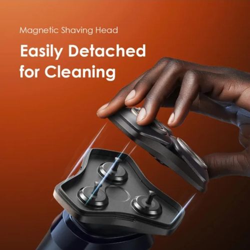 Oraimo EasyShave ORS-280 Multi-Functional Electric Shaver – Dual Floating Blade, Waterproof IPX7, LED Display, Rechargeable, Travel Lock – Black