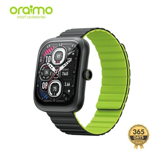 Oraimo Watch Nova N OSW-813N 2.04” Amoled Curved Glass Smart Watch can withstand power for a long period of time upto 2 weeks standby