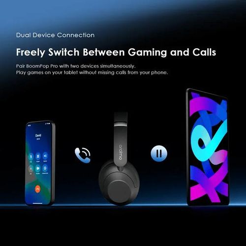 Oraimo BoomPop PRO OHP-917 hybrid ANC noice cancellation swipe control with 82hrs long playtime over-ear headphones available