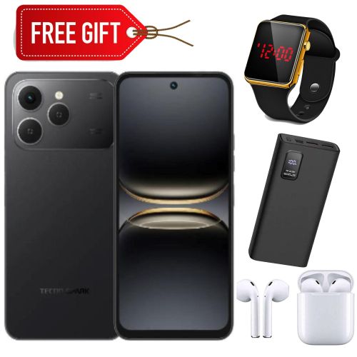 Tecno Spark 40 128GB + 8GB(4+4GB EXTENDED) 6.67'' Hole Screen Camera 50MP Main Camera 8MP Front Camera 45W Super Charging 5200mAh BatterySide Fingerprint Free call without signal smartphone