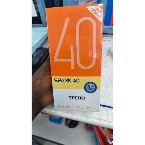 Tecno Spark 40 128GB + 8GB(4+4GB EXTENDED) 6.67'' Hole Screen Camera 50MP Main Camera 8MP Front Camera 45W Super Charging 5200mAh BatterySide Fingerprint Free call without signal smartphone