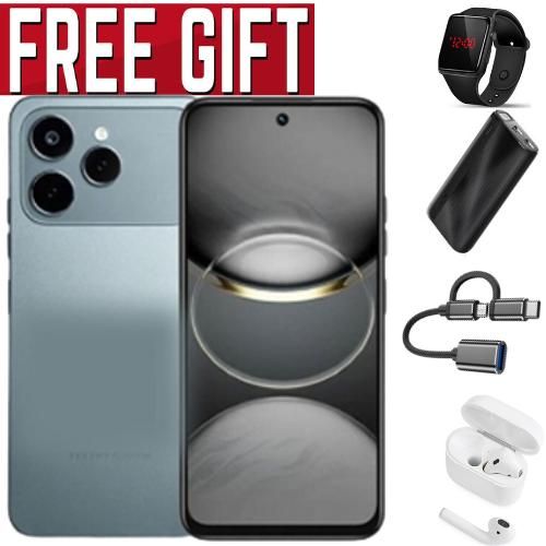 Tecno Spark 40 128GB + 8GB(4+4GB EXTENDED) 6.67'' Hole Screen Camera 50MP Main Camera 8MP Front Camera 45W Super Charging 5200mAh BatterySide Fingerprint Free call without signal smartphone