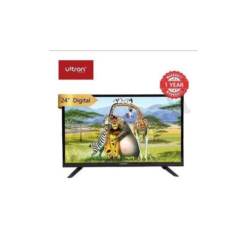 VITRON 24" INCHES HTC2446 HD Digital AC/DC LED TV INBUILT DECODER(for local channels) Multiple HDMI Output and USB AV ports Wide Color Enhancer