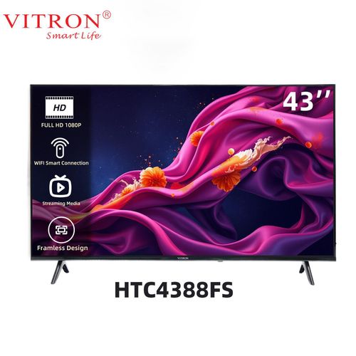 Vitron Vitron43" HTC4388FS 43" Inch TV Frameless, Bluetooth Enabled, Full HD ,Smart Android Television, Inbuilt Decoder For Local Channels,Wi-fi Connectivity, Netflix Youtube App Store (1 YEAR WARRANT