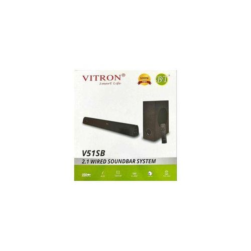 NEW IN !!! Vitron 6000W 2.1CH V51SB Wired Soundbar System with AUX USB Bluetooth Speaker System Home Audio Rich Bass