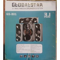 Globalstar GS-801 3.1 X-Bass Multimedia Speaker System – 15000W PMPO, Powerful Bass, Has a superb bass system . pure sound clarity