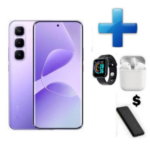 Infinix HOT 60 PRO PLUS,AMOLED CURVED SCREEN DISPLAY 6.78" INCHES(8GB +8GB) 16GB RAM & 256 GB 5160 MAH BATTERY COMES WITH FREE GIFTS ( AIRPODS + SMART WATCH +POWERBANK ) FOR YOU