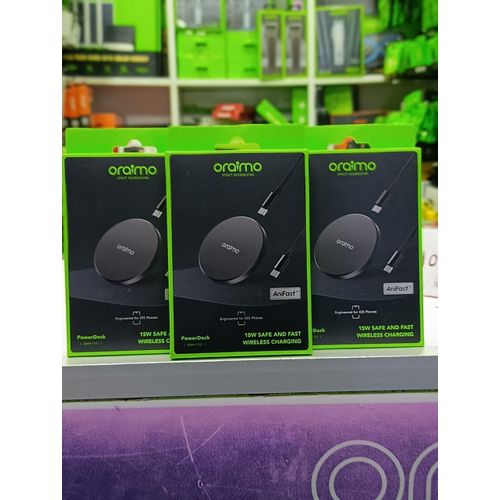 Oraimo PowerDock OWH-1151 – 15W Magnetic Wireless Charging Pad, Fast USB-C Charger, Slim Portable Design, MagSafe-Compatible for iPhone & Qi Devices