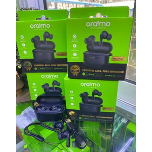 Oraimo SpaceBuds Lite OTW-324 Powerful Bass,Pure Immersion 40HRS Long Play Time. has a superb bass system .can withstand pwer for long .