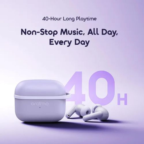 Oraimo SpaceBuds Lite OTW-324 Powerful Bass,Pure Immersion 40HRS Long Play Time. has a superb bass system .can withstand pwer for long .