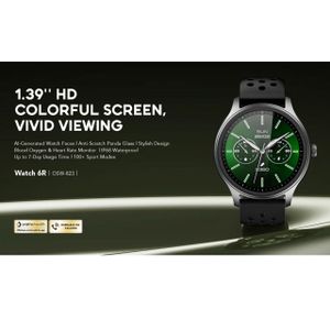 Oraimo Watch 6R, 1.39'' HDScreen, BT HD Calls, Blood oxgen & Heart Rate Monitor, IP68 Smartwatch_Chrome