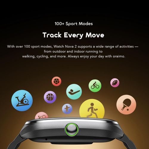 NEW PRODUCT🔥;
Oraimo Watch Nova 2 OSW-814 Amoled antiscratch panda glass 60days standby IP68 waterproof smart watch WITH FREE EXTRA STRAP now available