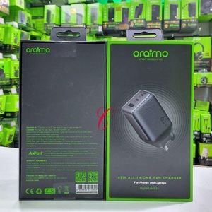 Oraimo HyperGan 65 OCW-7652U+116CC 65W Gan laptop and phone all in one super fast charger available. durable and strong due to its quality