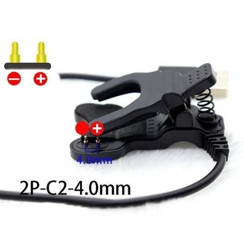 Universal 2-Pin 4mm Smart Watch Charger Smartwatch Smart Bracelet Wristband Clip Type Usb Charging Cable Backup Chargers