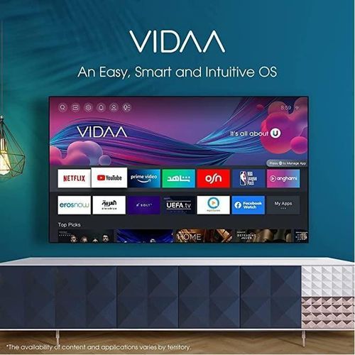 Hisense 55" Inch 55A6 Ultra HD 4K TV Frameless SMART TV-VIDAA SMART OS Television-Bluetooth Enabled,A6 Series,Netflix,Youtube, A+ Panel,Inbuilt Decoder (25 Months Warranty)+FREE TILT WALL MOUNTING BRA