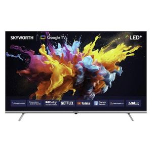 Skyworth 55 ' inch Frameless QLED hands free VOICE CONTROL GOOGLE TV Android Bluetooth Enabled Netflix Youtube FREE EXTENSION Google Play Assistant Television CHROME CAST In built Wi-FI & OK GOOGLE