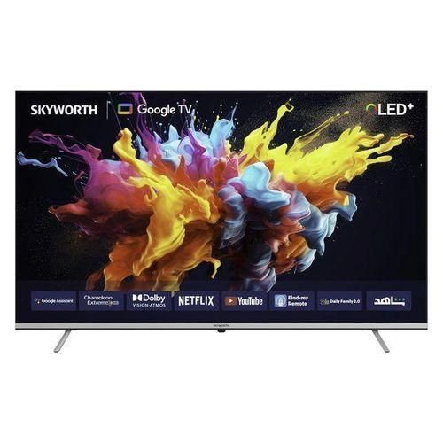 Skyworth 55 ' inch Frameless QLED hands free VOICE CONTROL GOOGLE TV Android Bluetooth Enabled Netflix Youtube FREE EXTENSION Google Play Assistant Television CHROME CAST In built Wi-FI & OK GOOGLE