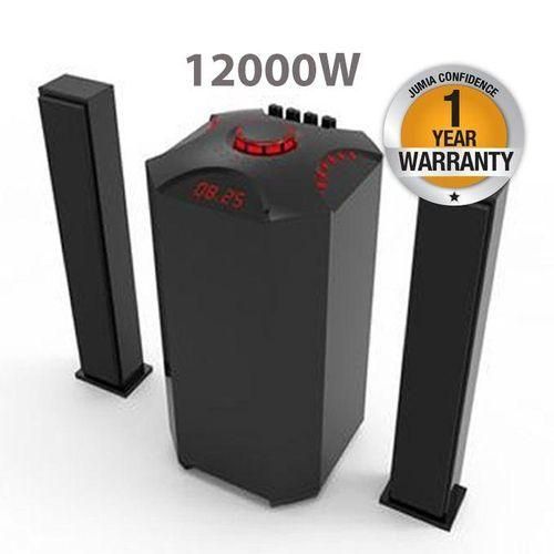 JTC J-801 Pro 2.1CH SUB Bluetooth Woofer HI-FI Sound Multimedia Speaker System default original-BT/FM-12000W + Microphone With Remote Control.