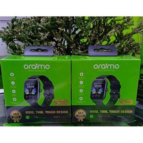 Oraimo Watch 5 2.01" HD Panda Glass 1ATM Smart Watch 300mAh Battery 7-Day Usage Time Scratch-resistant More Durable Wireless HD Calling All-day Health Monitoring 1ATM Water-resistant Smartwatch