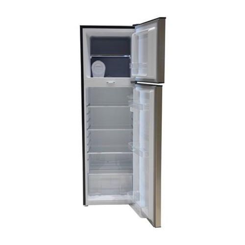 CLEARANCE OFFER Mika 168 litres double door refrigerator.The Mika 168L Double Door Fridge (MRDCD168LSD) is designed to deliver efficient food storage and cooling for modern households. With its spacio