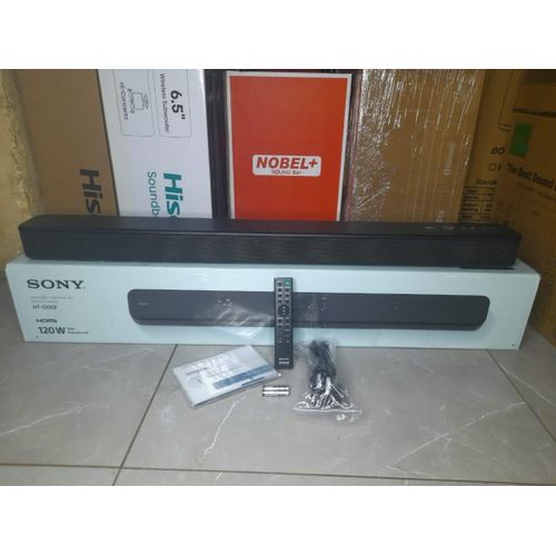 Sony 120W SOUNDBAR SYSTEM, 2.0CH, DEEP BASS BLAST, DOLBY DIGITAL AUDIO, BLUETOOTH, HDMI, HT-S100RF. WITH SONY S100 YOU GOT TO EXPERIENCE AN INCREDIBLE BASS SOUND QUALITY AND SUPERB SURROUNDING TREBLE