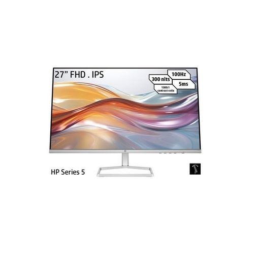 HP Series 5 27 inch FHD Monitor - 527sf, FHD IPS panel, HDMI & VGA, 99% sRGB, 100Hz refresh rate, 300 nits brightness.super sleeky design .