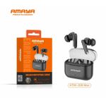 Amaya Freepods Lite ATW-330 Max Wireless Bluetooth Earbuds with 60 Hours Long Playtime, Deep Bass Stereo Sound, Touch Control, Stable Connection, Fast Charging Case, Comfortable Fit, Original Amaya