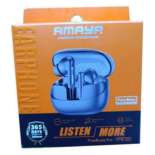 Amaya FreeBuds Pro True Wireless Bluetooth 5.3 Earbuds – Deep Bass, Up to 40H Playtime, Touch Control, Comfortable Fit – TWS Earphones for Android & iPhone