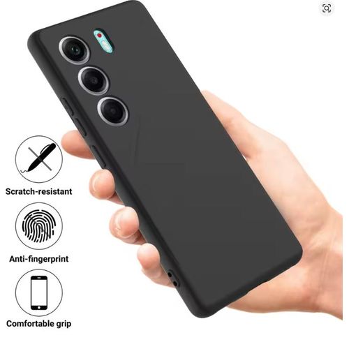 Tecno Camon 40 Pro Original Premium Silicone Black Heavy Duty Phone Case Protective Back Cover