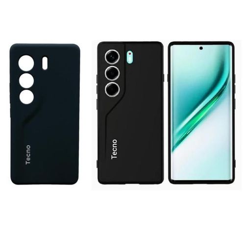 Tecno Camon 40 Pro Original Premium Silicone Black Heavy Duty Phone Case Protective Back Cover